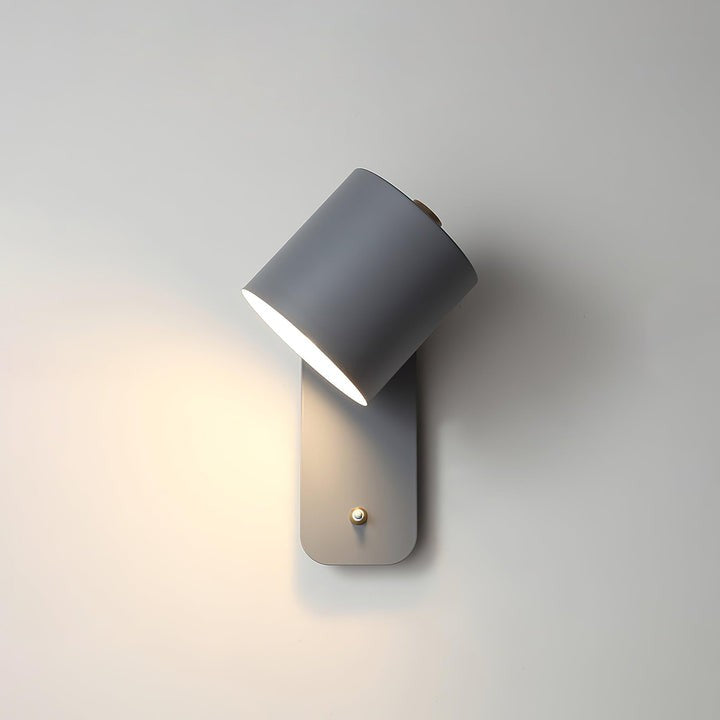 Adjustable Rotating Cylinder Plug-In Wall Sconce
