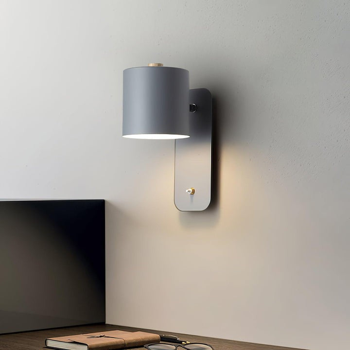 Adjustable Rotating Cylinder Plug-In Wall Sconce