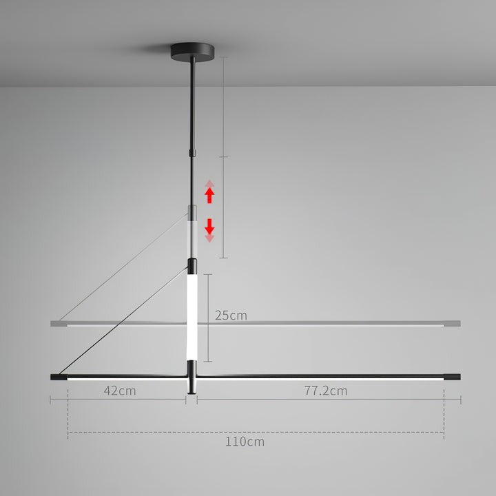 Adjustable Slim Horizontal LED Pendant Light