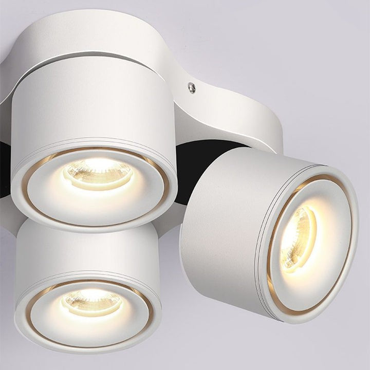 Adjustable Three-Head Folding LED Ceiling Light