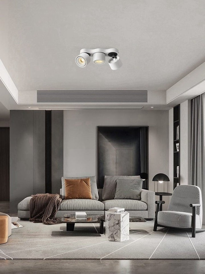 Adjustable Three-Head Folding LED Ceiling Light