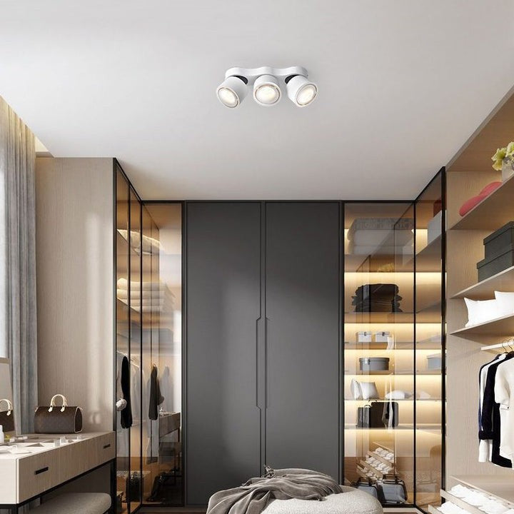 Adjustable Three-Head Folding LED Ceiling Light