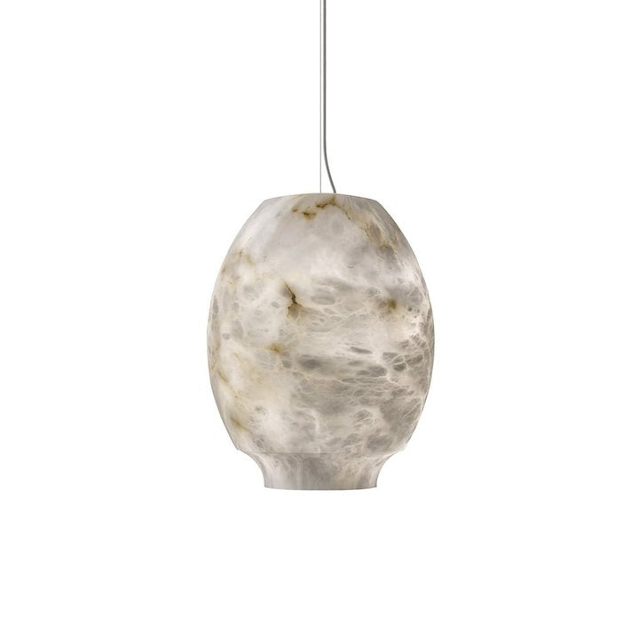 Alabaster Dome Pendant Light with Integrated LED