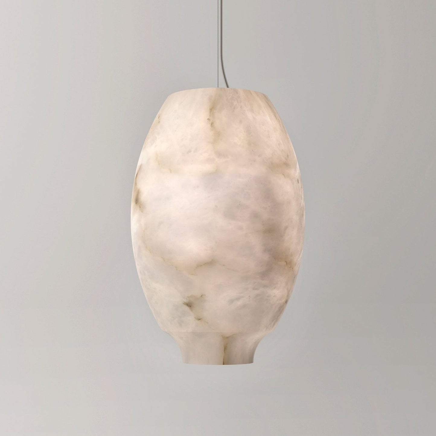 Alabaster Dome Pendant Light with Integrated LED