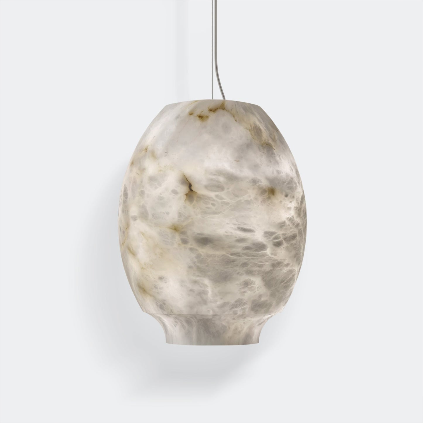 Alabaster Dome Pendant Light with Integrated LED