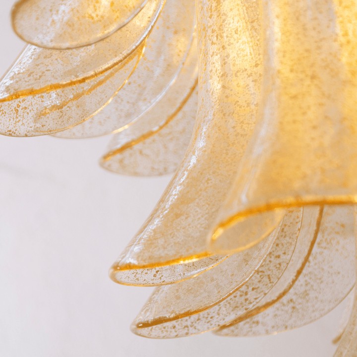 Amber Lily Tiered Glass Chandelier
