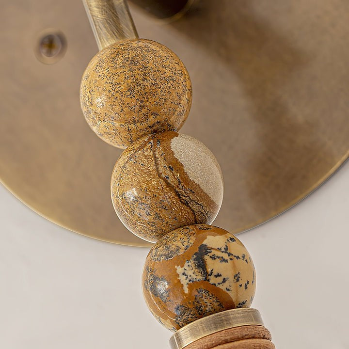 Ancient Persepolis Marble & Brass Wall Sconce