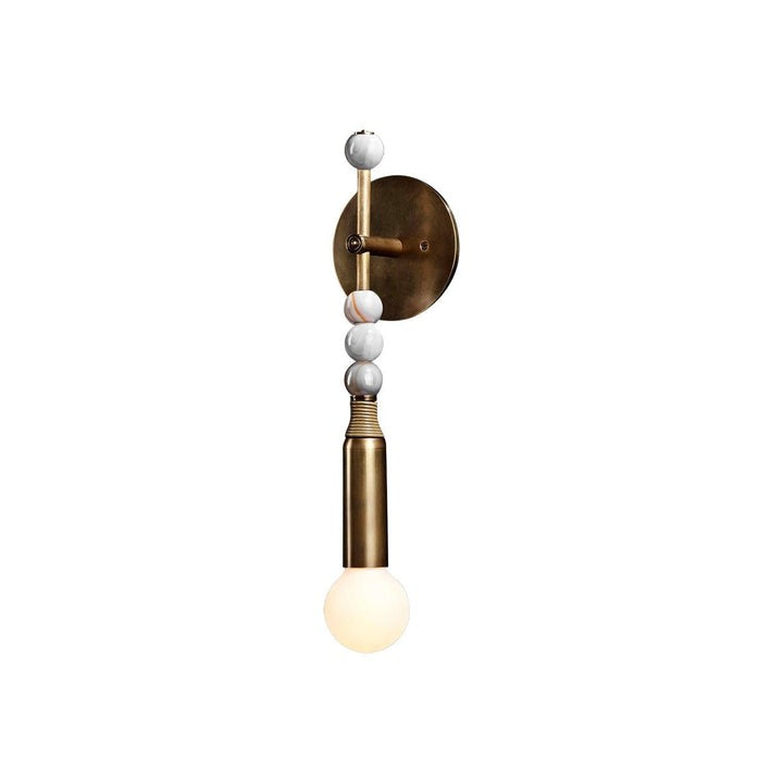 Ancient Persepolis Marble & Brass Wall Sconce