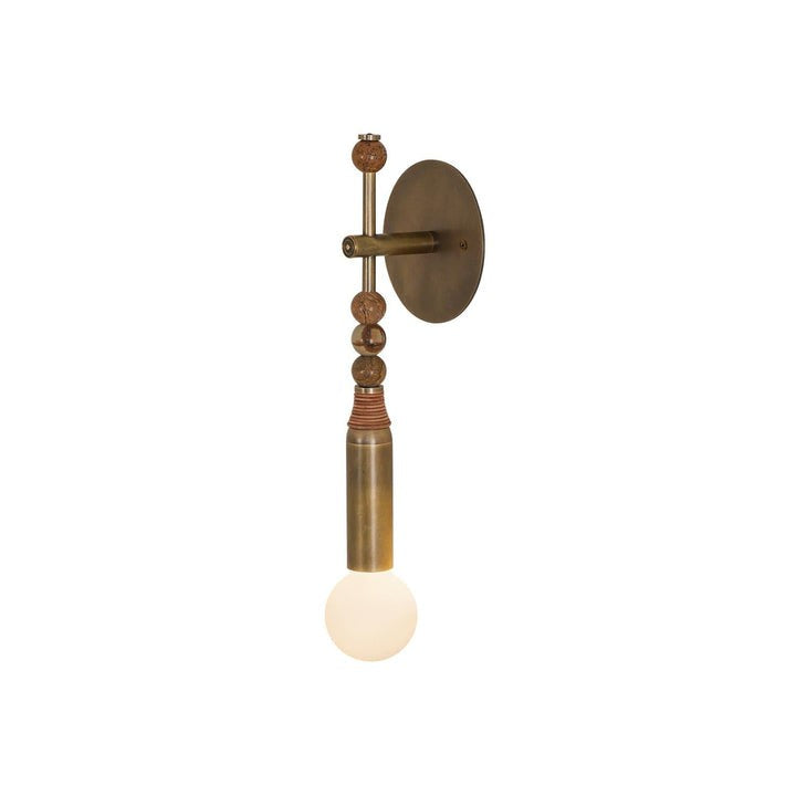 Ancient Persepolis Marble & Brass Wall Sconce