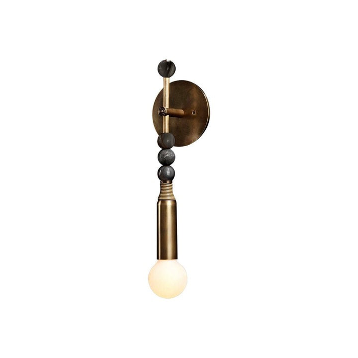 Ancient Persepolis Marble & Brass Wall Sconce