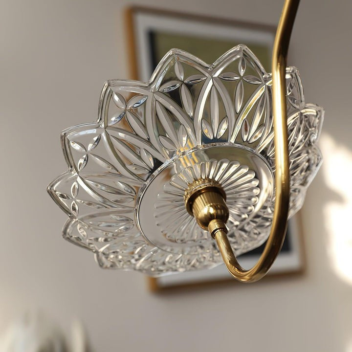 Antique Copper Glass Butterfly Chandelier