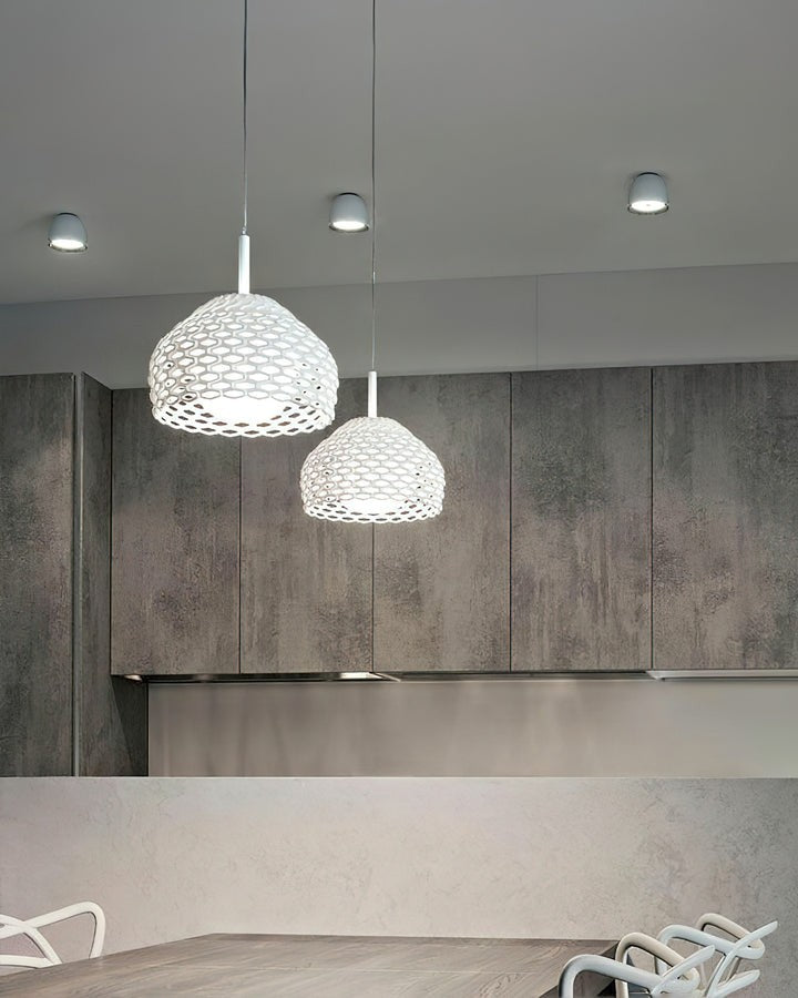 Armadillo-Inspired Metal Pendant Light