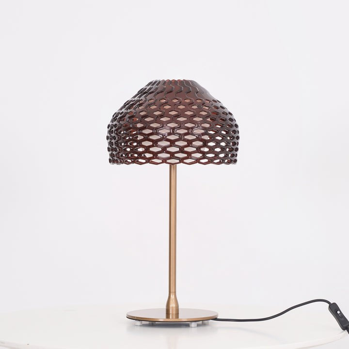 Armadillo-Inspired Metal Table Lamp with Soft Diffused Light