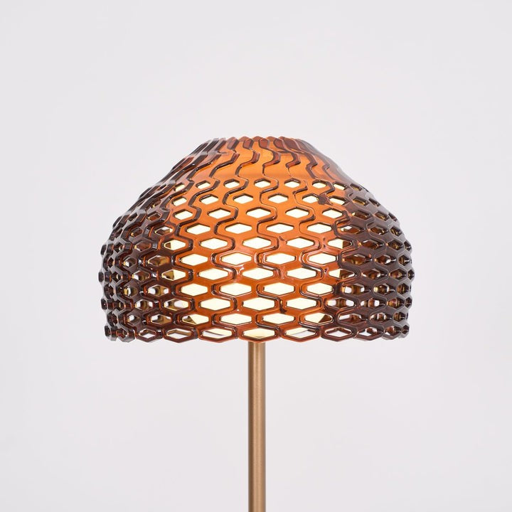 Armadillo-Inspired Metal Table Lamp with Soft Diffused Light