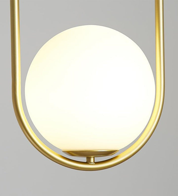 Artisan Glass Orb Brass Pendant Light