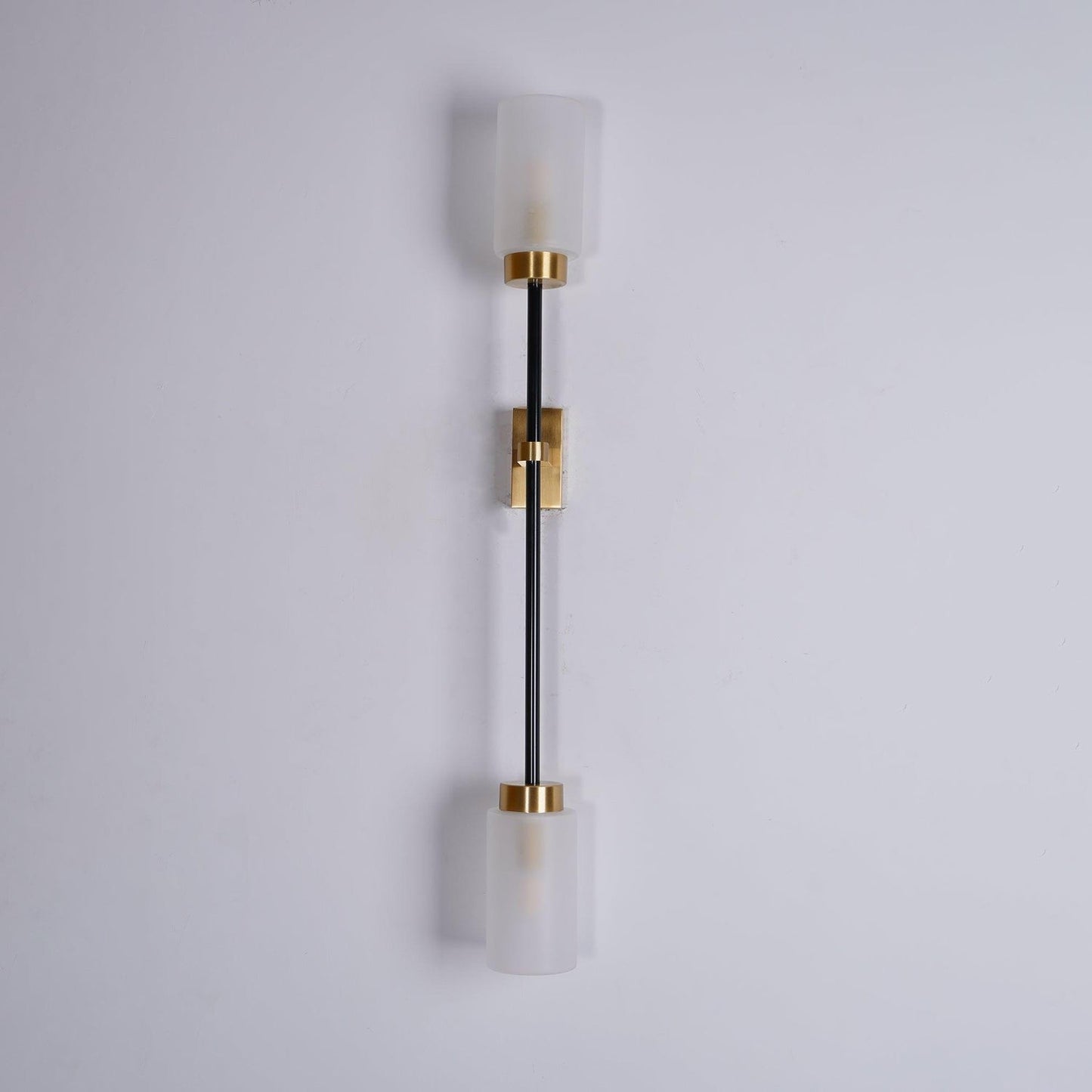 Asymmetric 4-Light Brass Wall Sconce