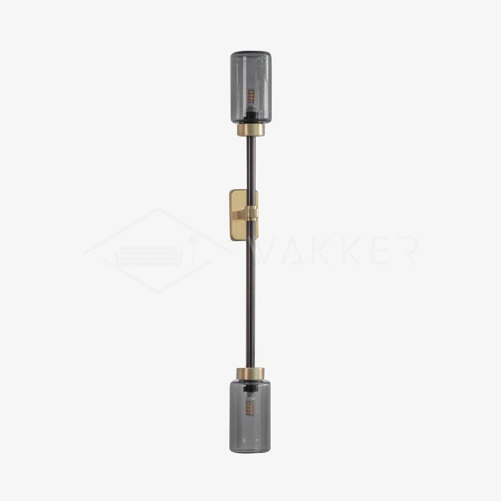 Asymmetric 4-Light Brass Wall Sconce