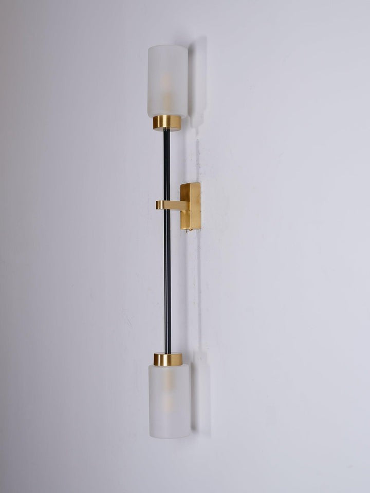Asymmetric 4-Light Brass Wall Sconce