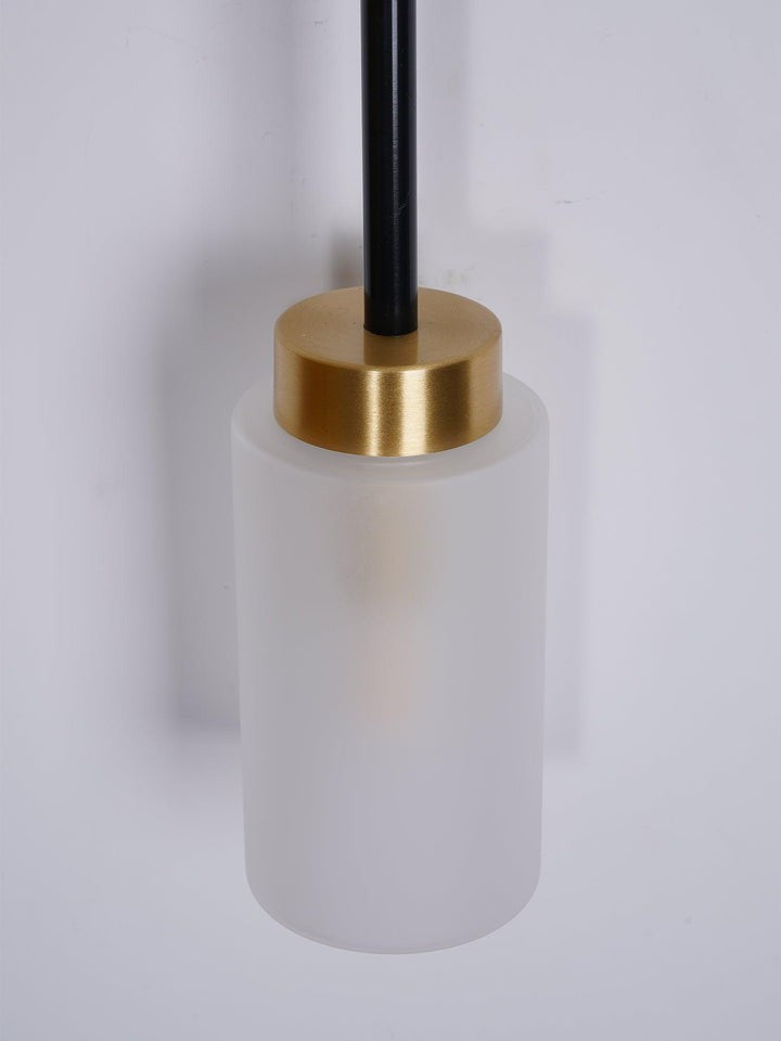 Asymmetric 4-Light Brass Wall Sconce