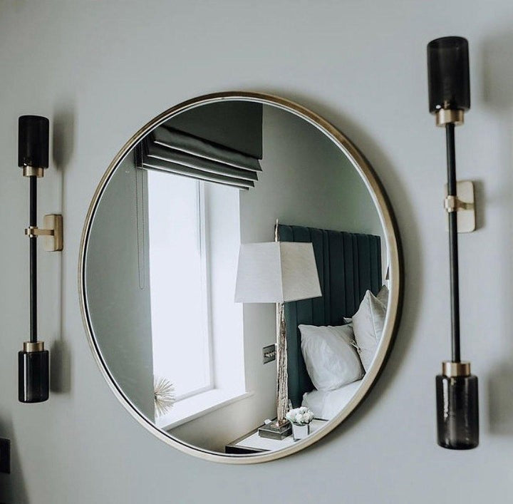 Asymmetric 4-Light Brass Wall Sconce