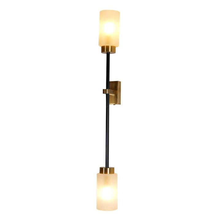 Asymmetric 4-Light Brass Wall Sconce