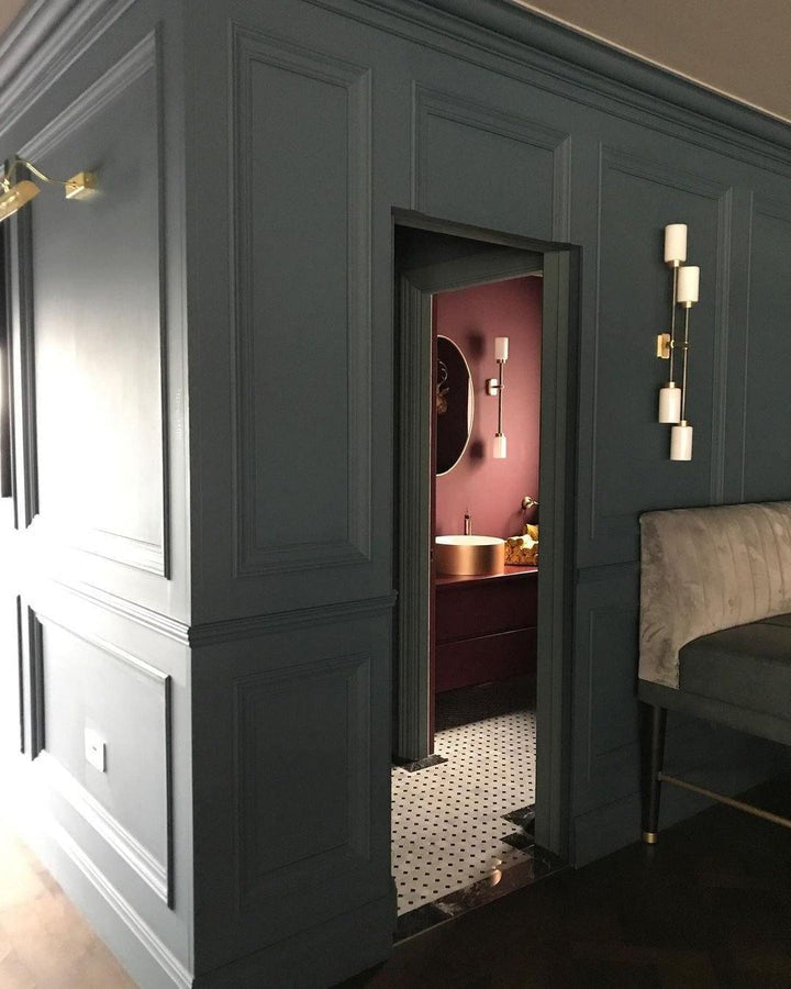 Asymmetric 4-Light Brass Wall Sconce