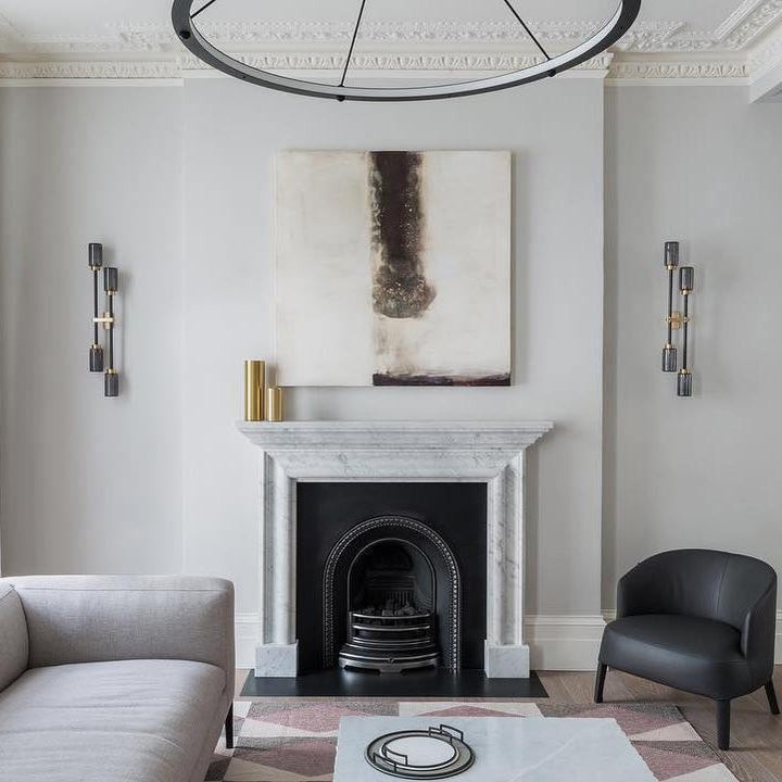 Asymmetric 4-Light Brass Wall Sconce