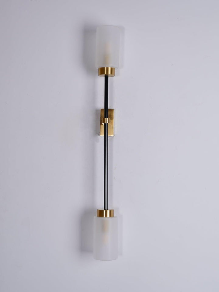 Asymmetric 4-Light Brass Wall Sconce