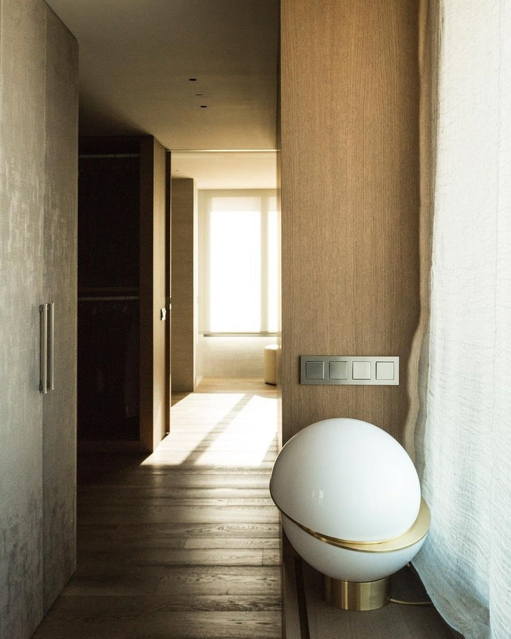 Asymmetrical Crescent Sphere LED Table Lamp