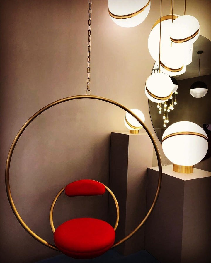 Asymmetrical Crescent Sphere LED Table Lamp