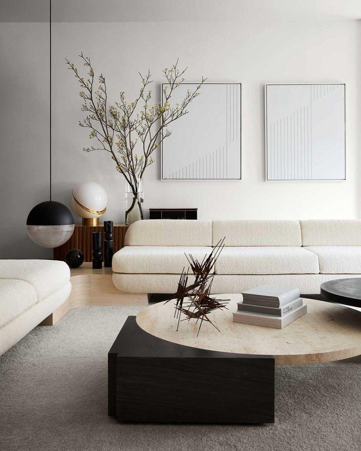 Asymmetrical Crescent Sphere LED Table Lamp