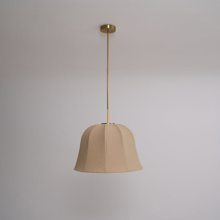 Beige Handcrafted Linen Pendant Light Fixture