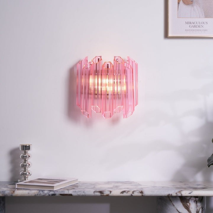Blush Murano-Style Glass Wall Sconce