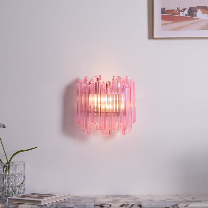 Blush Murano-Style Glass Wall Sconce