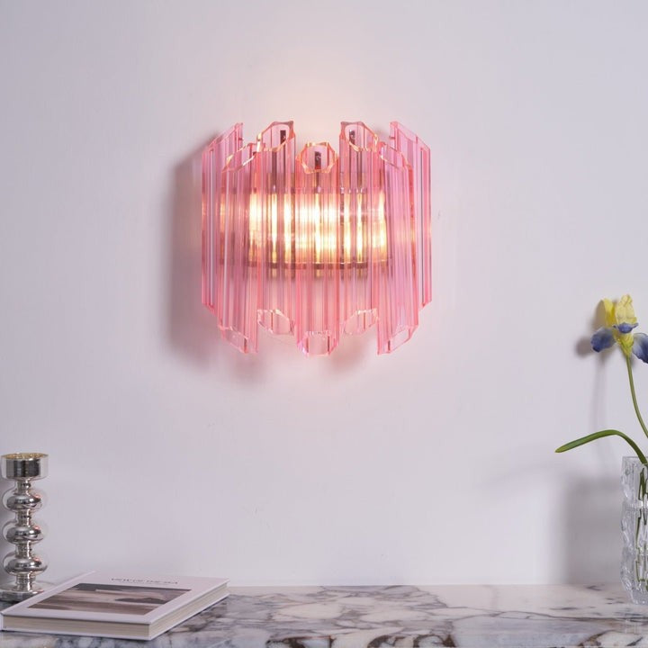 Blush Murano-Style Glass Wall Sconce