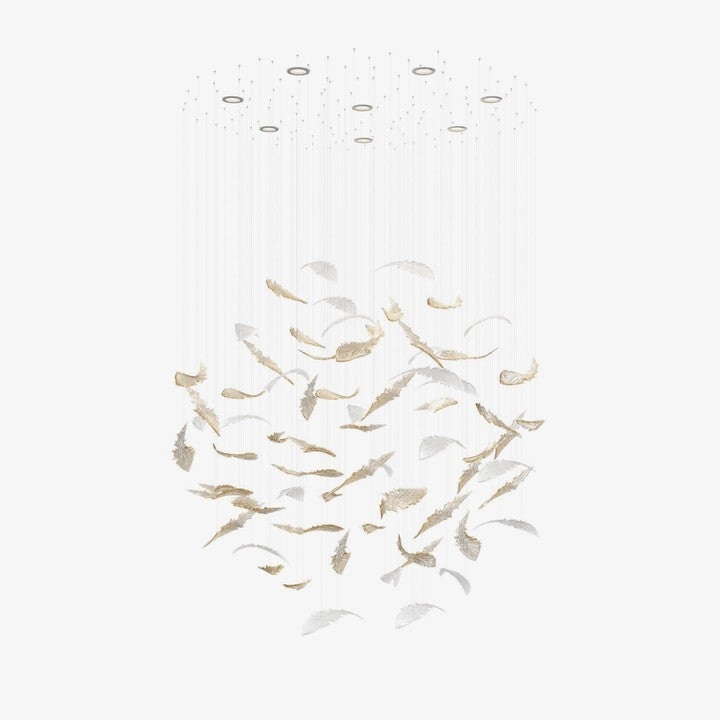 Botanical Crystal Leaf LED Chandelier