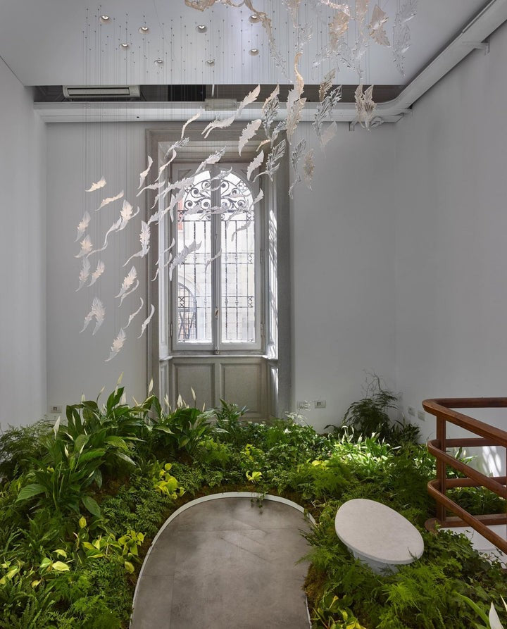 Botanical Crystal Leaf LED Chandelier