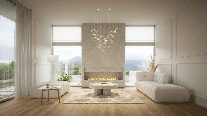 Botanical Crystal Leaf LED Chandelier