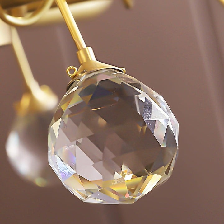 Brass Shell K9 Crystal Ceiling Chandelier