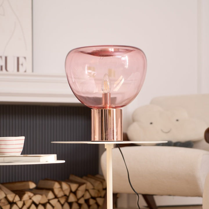 Bubble Effect Glass LED Table Lamp