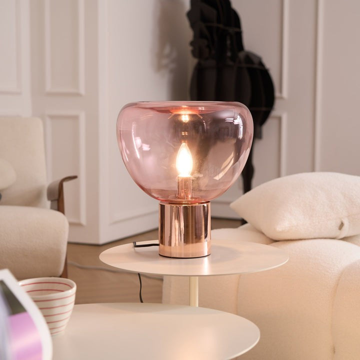 Bubble Effect Glass LED Table Lamp