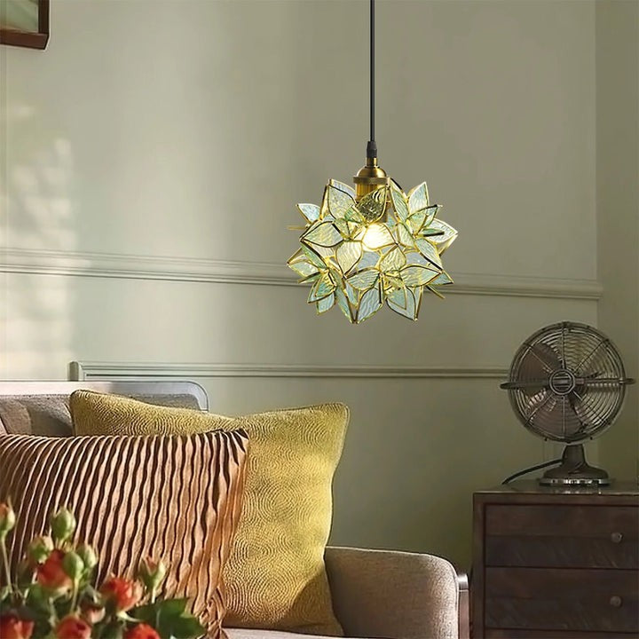 Capiz Flower Sphere Pendant Light