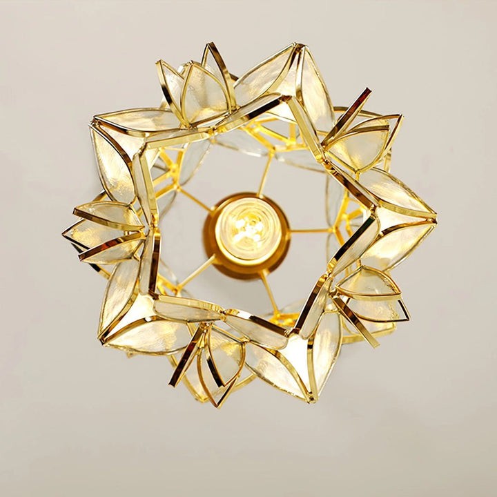 Capiz Flower Sphere Pendant Light