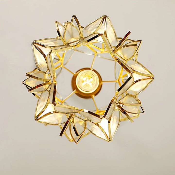 Capiz Flower Sphere Pendant Light