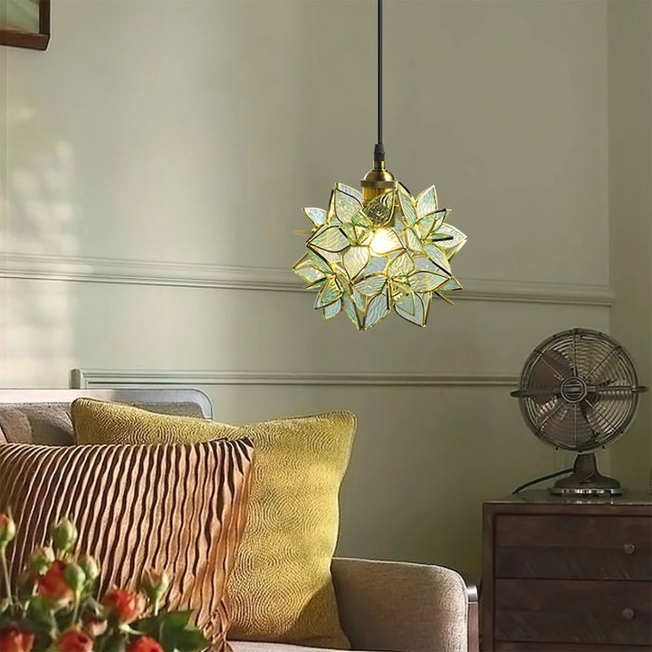 Capiz Flower Sphere Pendant Light