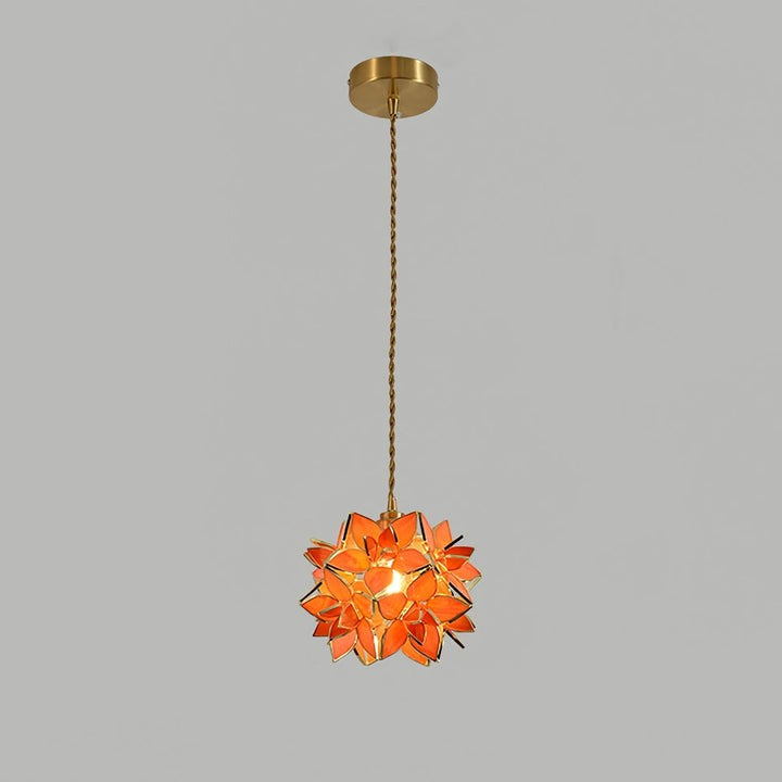 Capiz Flower Sphere Pendant Light