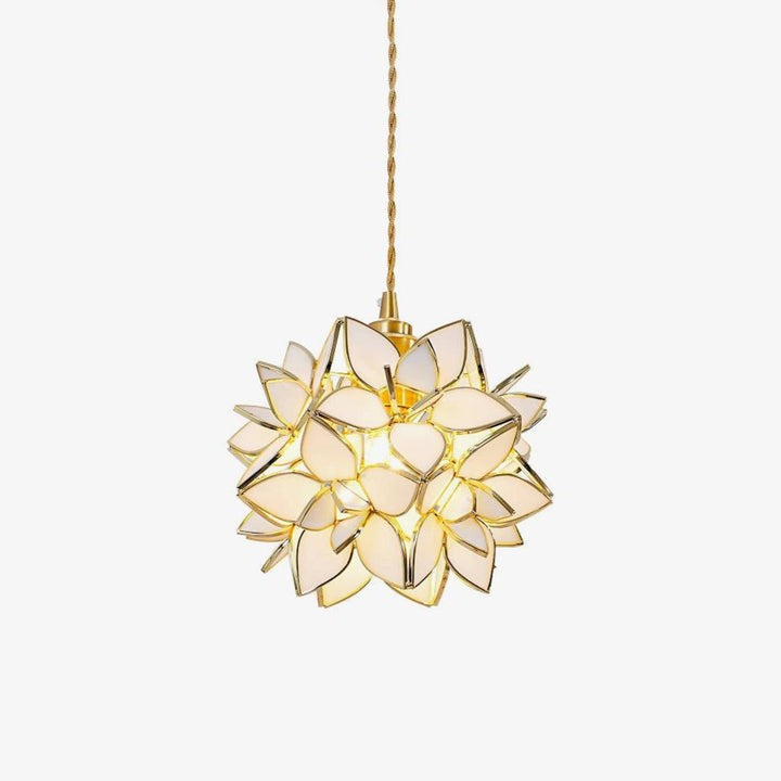 Capiz Flower Sphere Pendant Light