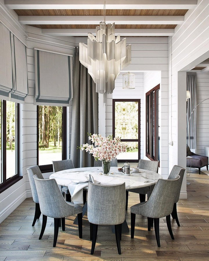 Cascading Metal Chain Chandelier