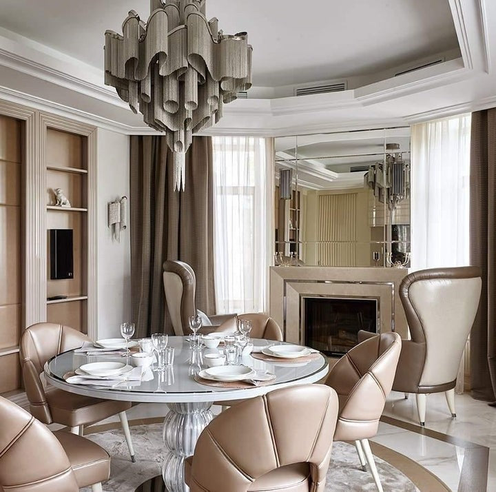 Cascading Metal Chain Chandelier