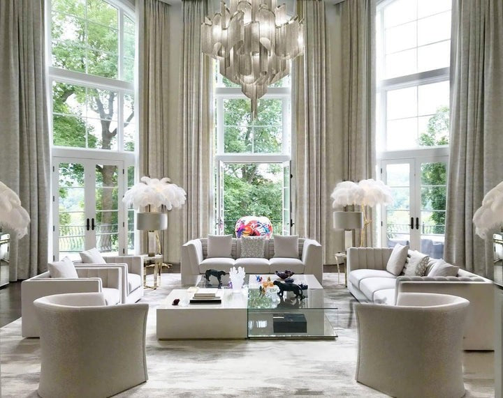 Cascading Metal Chain Chandelier